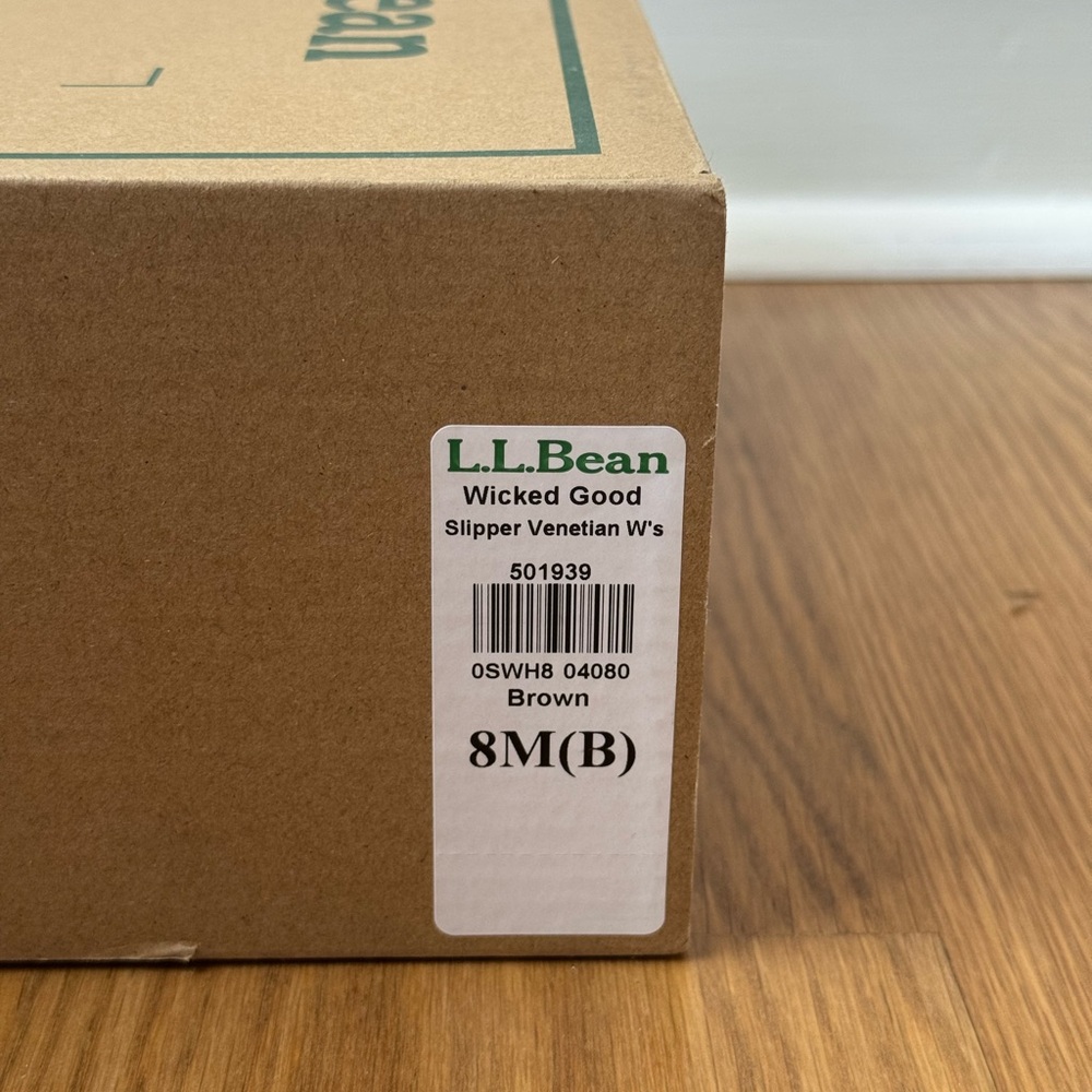 New in Box L.L. Bean Women's Wicked Good Slippers, Venetian, Brown, Size 8 - Picture 6 of 14